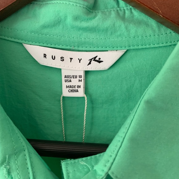 NWT Rusty Surf Popsicle Evergreen Long Sleeve Button Up Shirt Size Medium - Picture 6 of 12